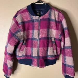 House of Harlow 1960 Pink and Blue Plaid Jacket